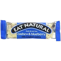 Eat Natural Cashew & Blueberry with a Yoghurt Coating Fruit & Nut Bars 40g x 12