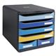 Exacompta Bee Blue Big Box 6 Drawer Set 347 x 278 x 271mm Assorted Colours (Each) - 3124202D