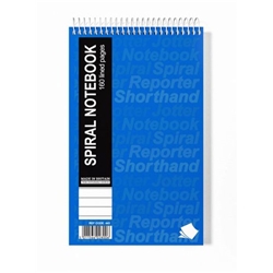 Silvine Spiral Reporters Shorthand Notebook 203 x 127mm 160 Pages Ruled Blue (Pack 10) - 743