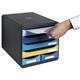 Exacompta Bee Blue Big Box 6 Drawer Set 347 x 278 x 271mm Assorted Colours (Each) - 3124202D