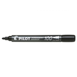 Pilot 100 Permanent Marker Bullet Tip Fine 1.0mm Line Black (Pack 12) - 4902505511097