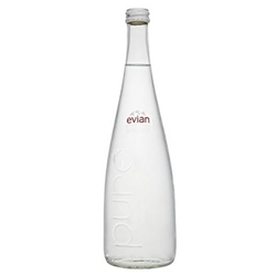 Evian 750ml Glass Bottles 