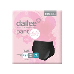 Dailee Pant Lady Plus Incontinence Pants Medium Black (Pack of 15) I0200334