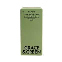 Grace and Green Organic Cotton Applicator Tampons Regular (Pack of 16) GGOTA-R007