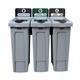 Rubbermaid Slim Jim 3-Stream Recycling Station General Waste/Mixed Recycling/Food Waste 2217670