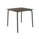 Breeze Aluminium Slatted Table Square Charcoal