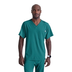 Skechers Unisex V Neck Scrub Top Teal Blue L SK0112/TEAL/L