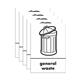 A5 Sign Self Adhesive General Waste (Pack of 5) Y7321004