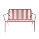 Breeze Aluminium 2 Seater Armchair Bench Low Brick Dust
