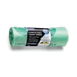 Addis Compostable Caddy Liners Green (Roll 20) - 517536