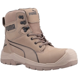 Puma Conquest High S3 WR HRO SRC Safety Work Boots Stone [Size UK 8/ EU 42]