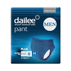 Dailee Pant Men Premium Plus Incontinence Pants Medium (Pack of 15) I0200218