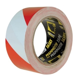 Everbuild PVC Hazard Tape Red / White 50mm x 33m