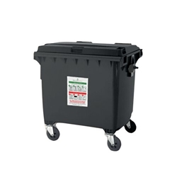 1100L Lockable Wheeled Bin/Hopper Stores up to 30 Sacks