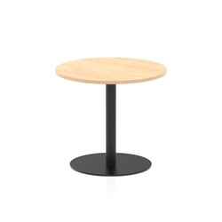 Italia 800mm Poseur Round Table Maple Top 720mm High Black Leg