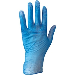 100 Essentials Vinyl Disposable Glove Blue XL