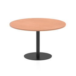 Italia 1200mm Poseur Round Table Beech Top 720mm High Black Leg