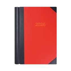 Collins A4 Desk Diary 2 Pages Per Day Black/Red 2026 4226