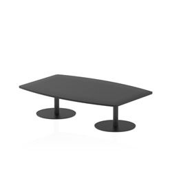 Italia 1800mm High Gloss Coffee Table Black Top 475mm High Black Leg