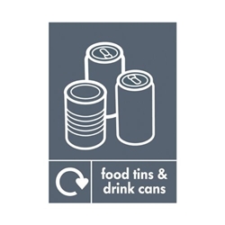 A5 Sign Self Adhesive Food Tins and Drink Cans (Pack of 5) Y7321008