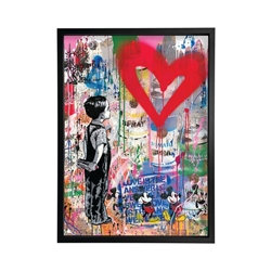 Heart Ponder Framed Print A2 16x24 Inches FP1STFAD50049A2S