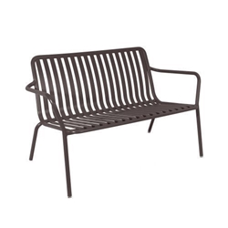 Breeze Aluminium 2 Seater Armchair Bench Low Charcoal