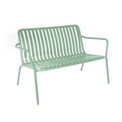 Breeze Aluminium 2 Seater Armchair Bench Low Fair Green