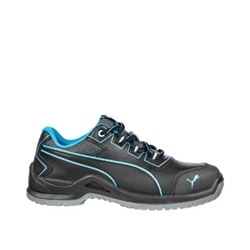 Puma Niobe Low Womens S3 ESD SRC Safety Work Trainers Shoe Black/Blue [Size UK 5/ EU 38]