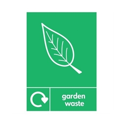 A5 Sign Self Adhesive Garden Waste (Pack of 5) Y7321011