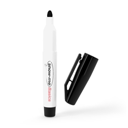 Show-Me Drywipe Mini Whiteboard Marker Pens BLACK (Pack 100)