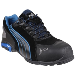 Puma Rio Low S3 SRC Safety Work Trainers Shoe Black/Blue [Size UK 10/ EU 44]