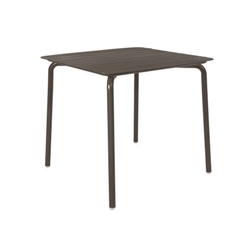 Breeze Aluminium Slatted Table Square Charcoal