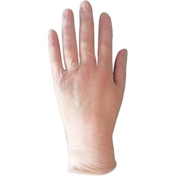 100 Essentials Powder-Free Vinyl Disposable Gloves Clr S
