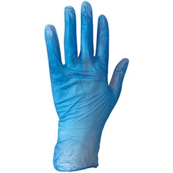 100 Essentials Powder-Free Vinyl Disposable Gloves BlueXL