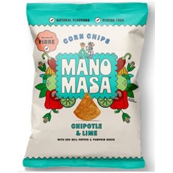 MANOMASA CORN CHIPS - CHIPOTLE & LIME - 16X35G