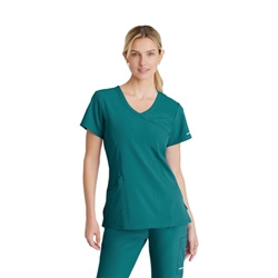 Skechers Female V Neck Scrub Top Teal Blue XXS SK102/TEAL/XXS