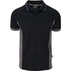 Trojan Anti-bac Polo Shirt Black/Gry XL
