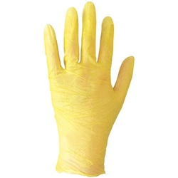 100 Essentials Vinyl Disposable Gloves Yel M