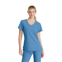 Skechers Female V Neck Scrub Top Ceil Blue 2XL SK102/Ceil Blue/2XL