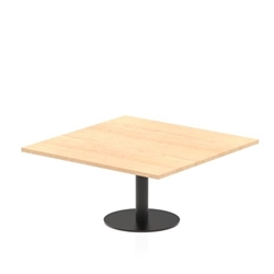Italia 1000mm Square Coffee Table Maple Top 475mm High Black Leg