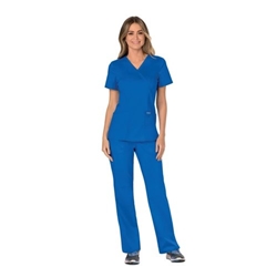 Cherokee WW610 Revolution Mock Wrap Top Royal Blue L CHWW610/ROYA/L
