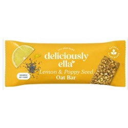 DELICIOUSLY ELLA - LEMON AND POPPY SEED OAT BAR - 16X50G