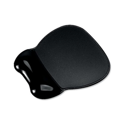 5 Star Mouse Mat Pad with Wrist Rest Easy Clean Soft Gel Black