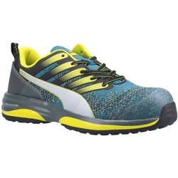 Puma Safety Charge Low S1P HRO SRC Safety Trainers Blue/Green [Size UK 6/ EU 39]