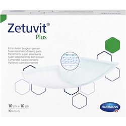 Zetuvit Plus Food Sterile Dressing, 10cm x 10cm, Pack of 10