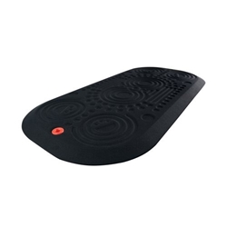 Floortex AFS-TEX 3000x Anti Fatigue Mat for Sit Stand Workstations Antimicrobial Polyurethane and Polyester 50 x 100cm Midnight Black UFCA32039XBM