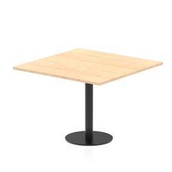 Italia 1000mm Poseur Square Table Maple Top 720mm High Black Leg