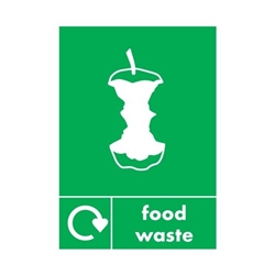 A5 Sign Self Adhesive Food Waste (Pack of 5) Y7321010