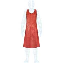 35 Mic Apron Red 69cmx136cm Roll of 100