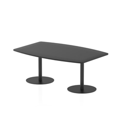 Italia 1800mm Poseur High Gloss Table Black Top 725mm High Black Leg
